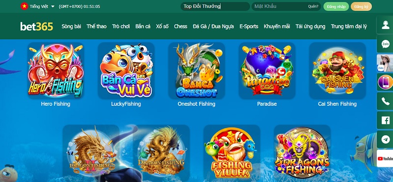 Giới thiệu chi tiết game bắn cá online Bet365