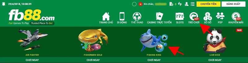 Đăng ký chơi game bắn cá FB88 đơn giản