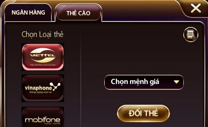 Rút tiền tại cổng game bài đổi thưởng Sao Club 